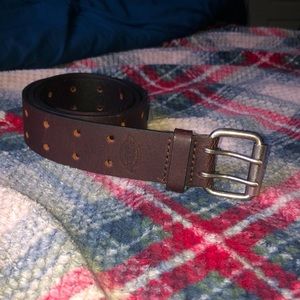 Dickies Men's Leather Double Prong Belt